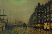 Atkinson Grimshaw Liverpool Quay by Moonlight oil painting picture wholesale